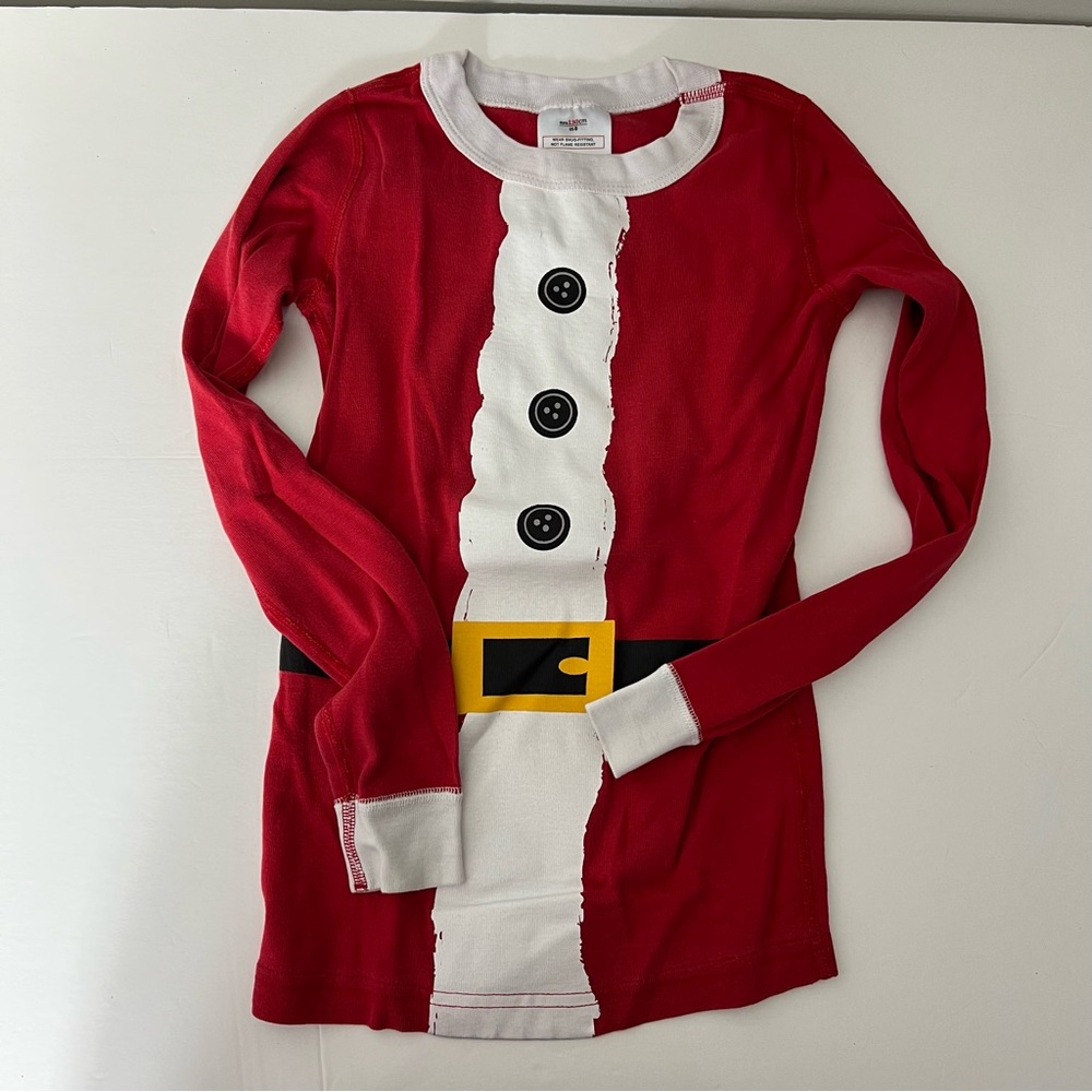 Hanna Andersson Christmas Santa PJ Pajama Shirt Long Sleeve Organic Cotton 473